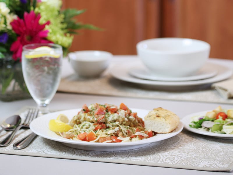 A plate of food at Auburn Oaks